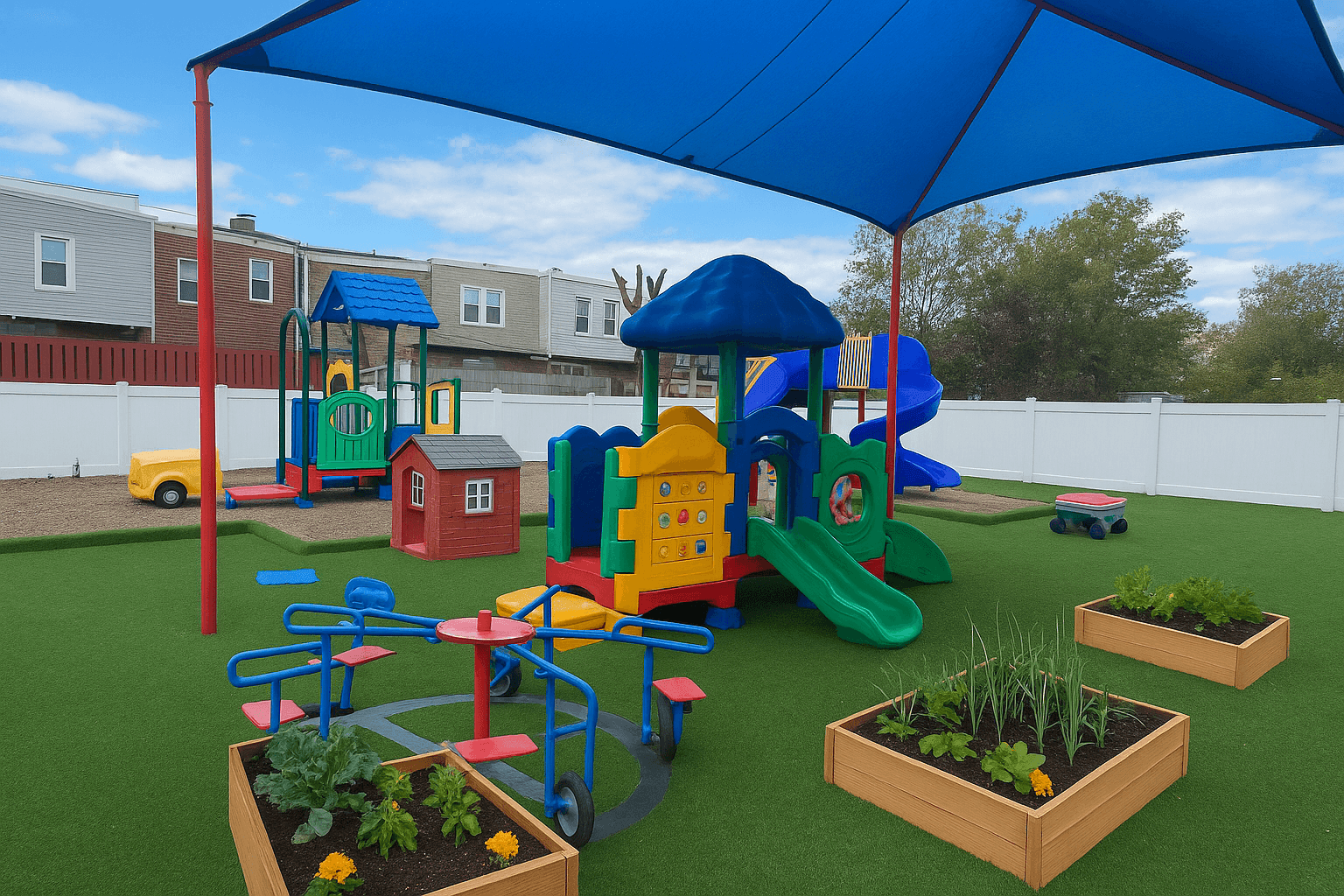 Upgraded playground and garden